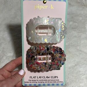 Piper K set of 2 flat lay claw clips